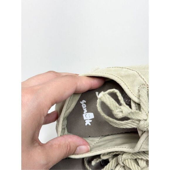Sanuk Shoes Womens Size 6 Tan Vee K Shawn Sneakers Lace Up Canvas Booties - Picture 8 of 10